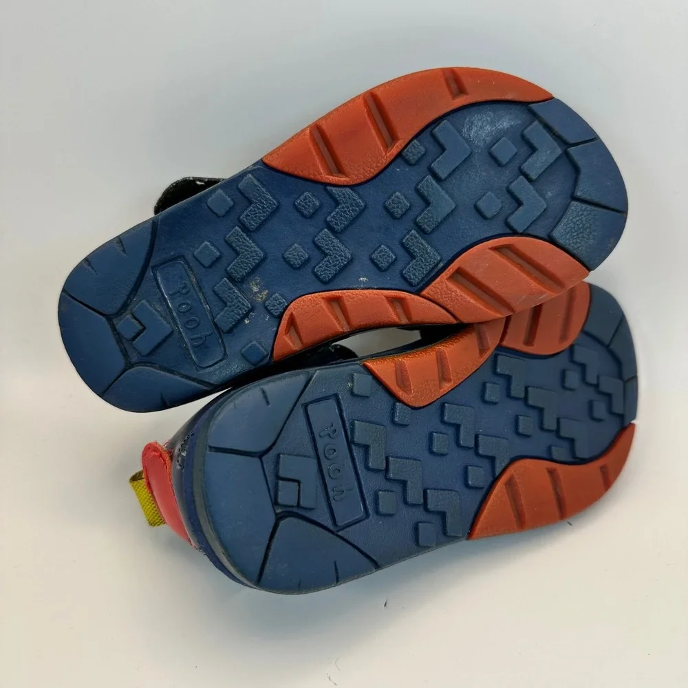 Disney Winnie the Pooh Sandals Kids Size‎ 10 Navy Blue Baseball Sporty Casual